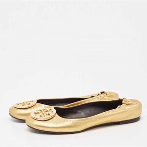 🚫SOLD🚫 Tory Burch Gold Flats